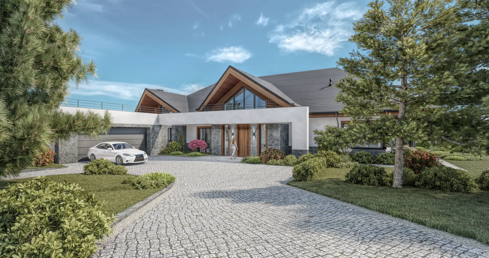 Projekt domu z oranżerią