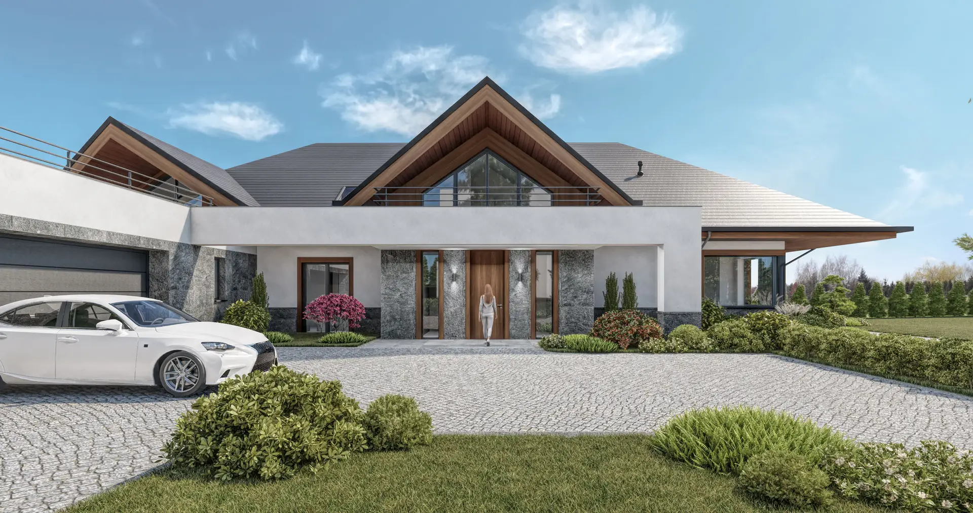 Projekt domu z oranżerią