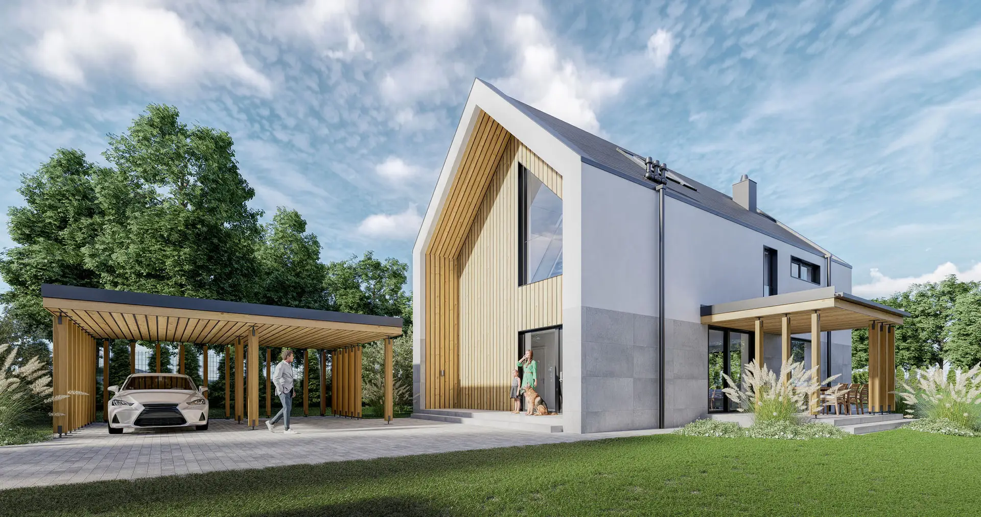 Projekt domu pod górą
