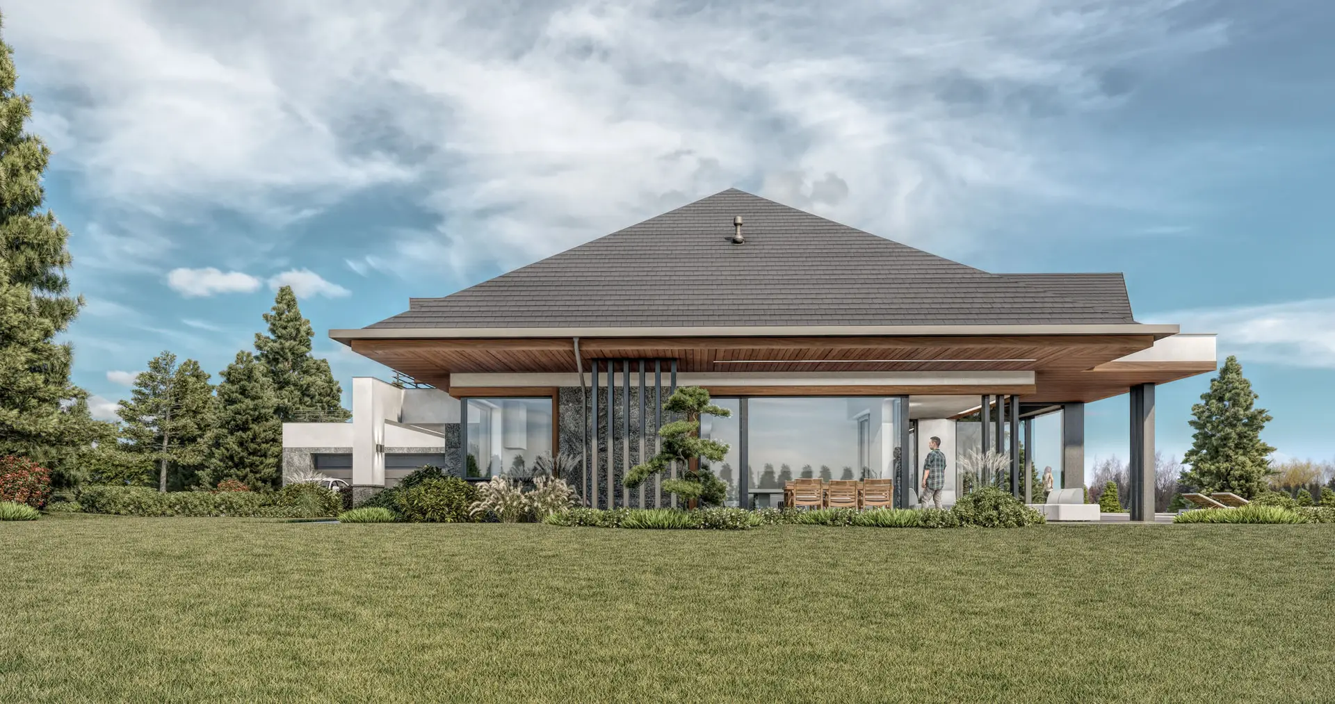 Projekt domu z oranżerią