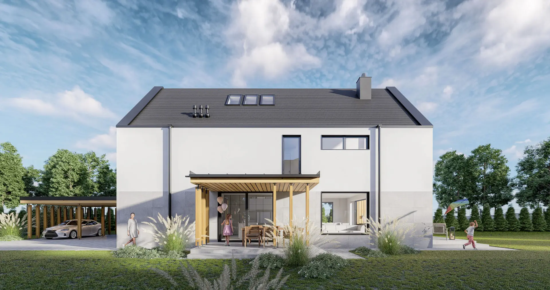 Projekt domu pod górą