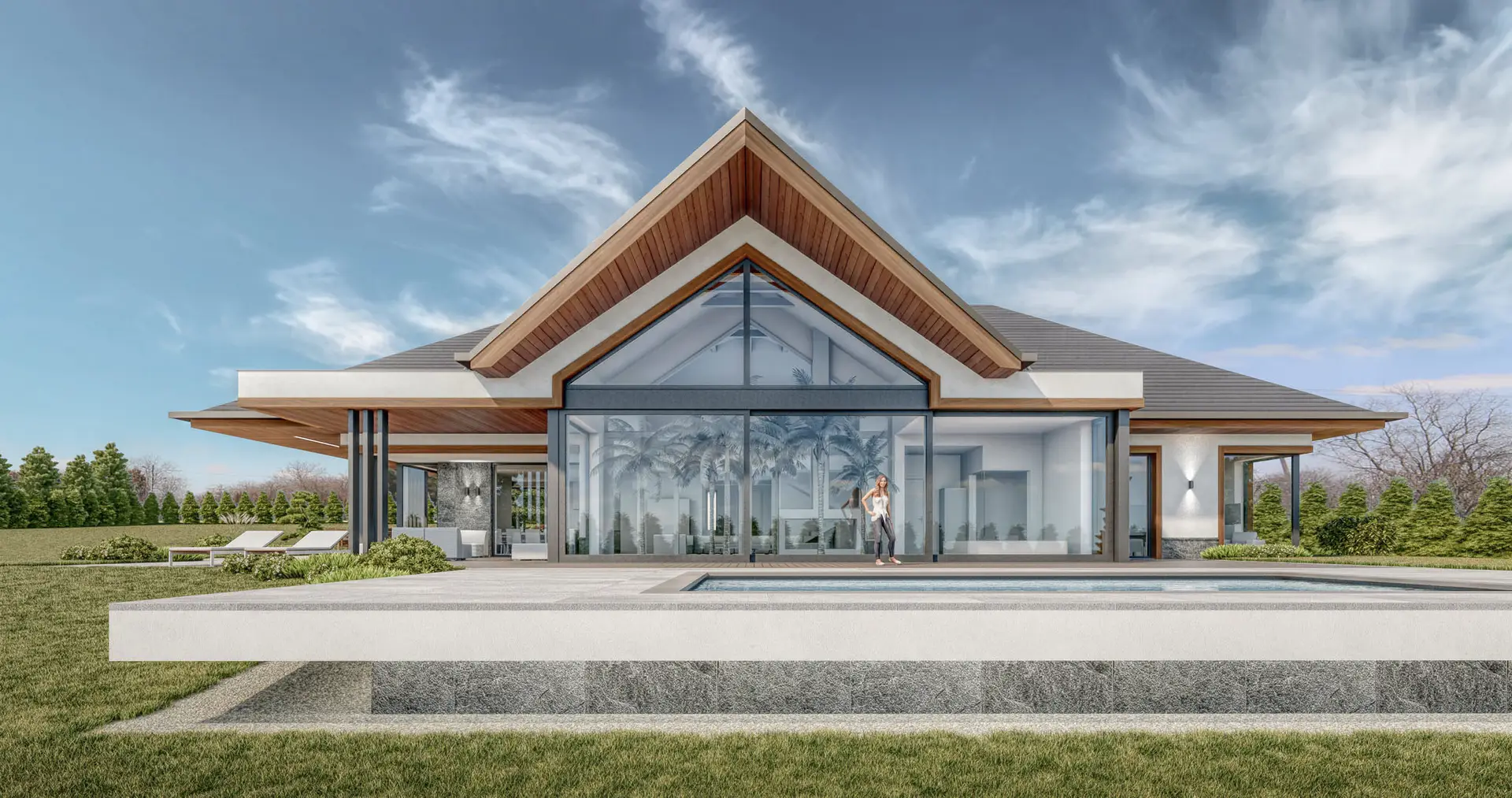 Projekt domu z oranżerią