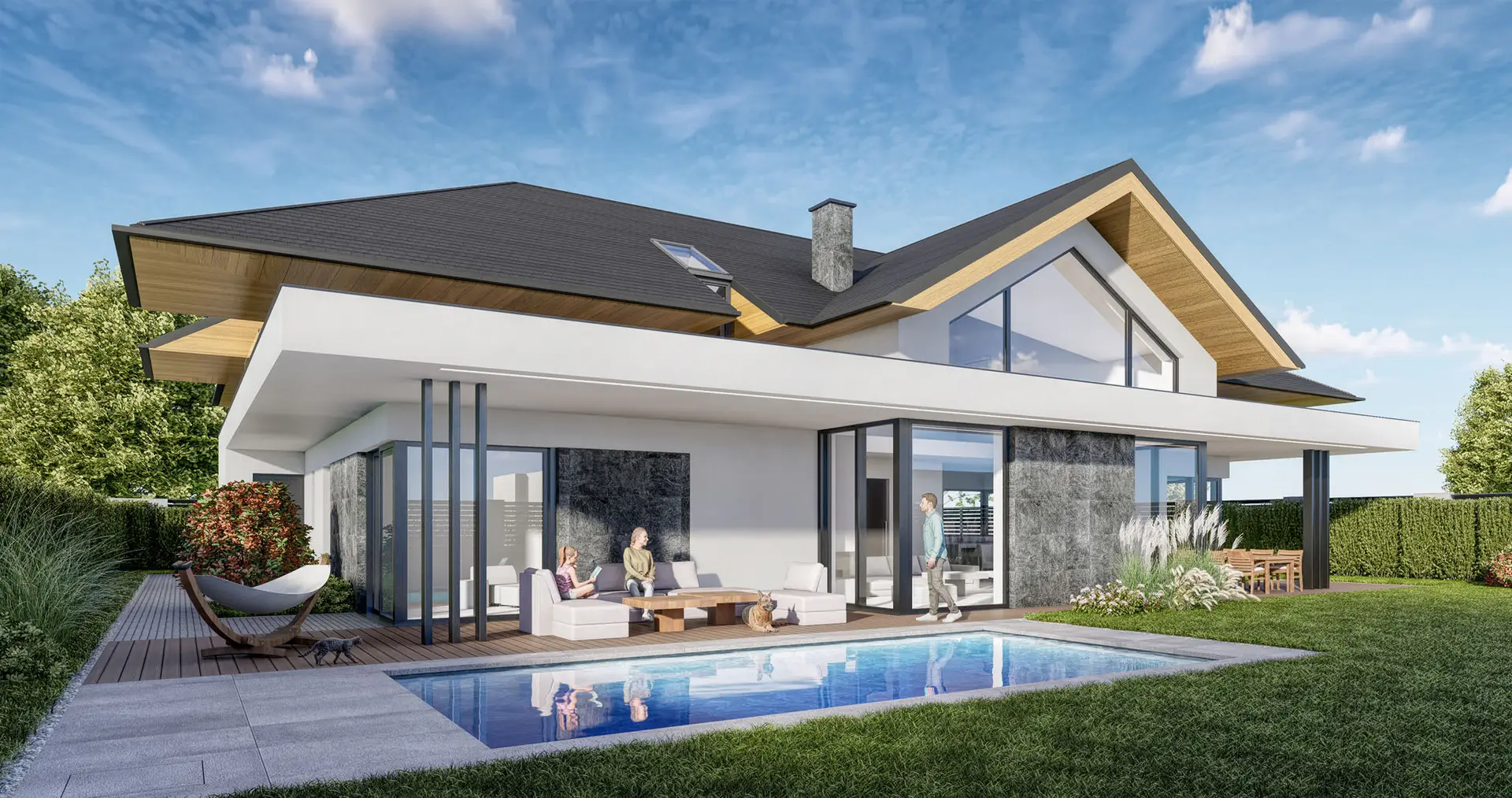 Projekt domu nad zalewem