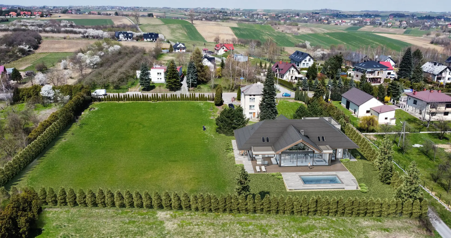 Projekt domu z oranżerią