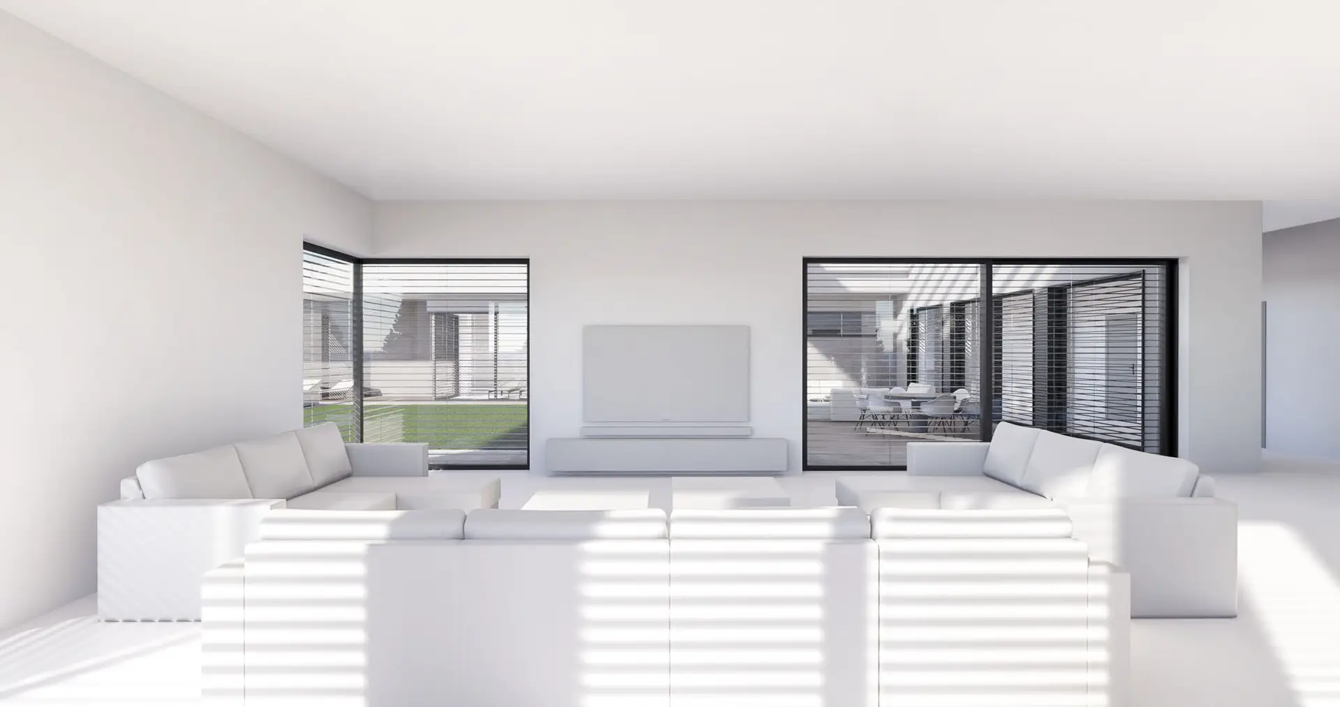 Projekt parterowej rezydencji za miastem