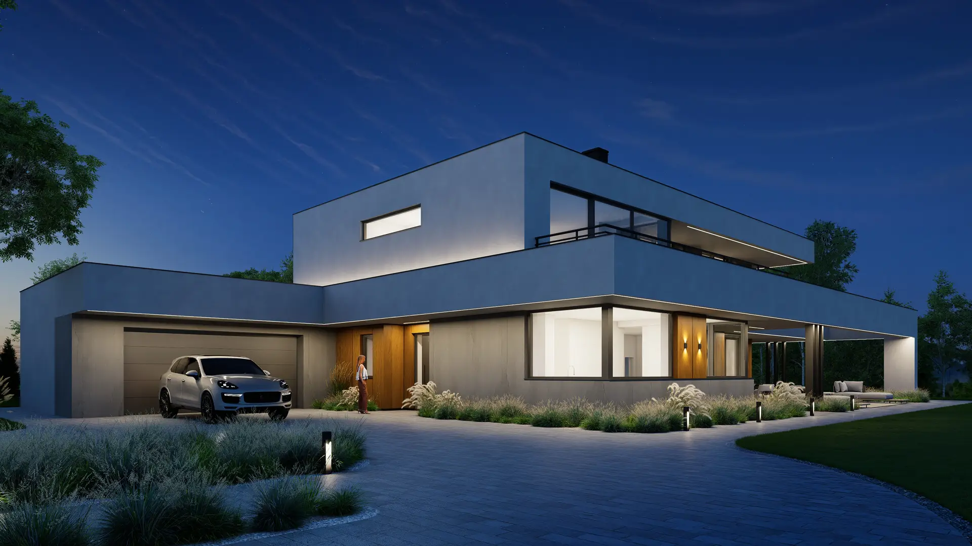 Projekt domu jednorodzinnego - Modernistyczna willa